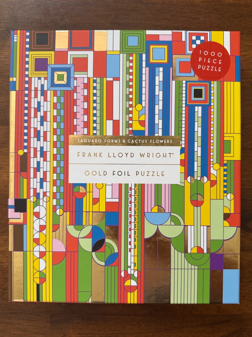Frank Lloyd Wright Gold Foil Puzzle – Multi-Color 1000 Piece